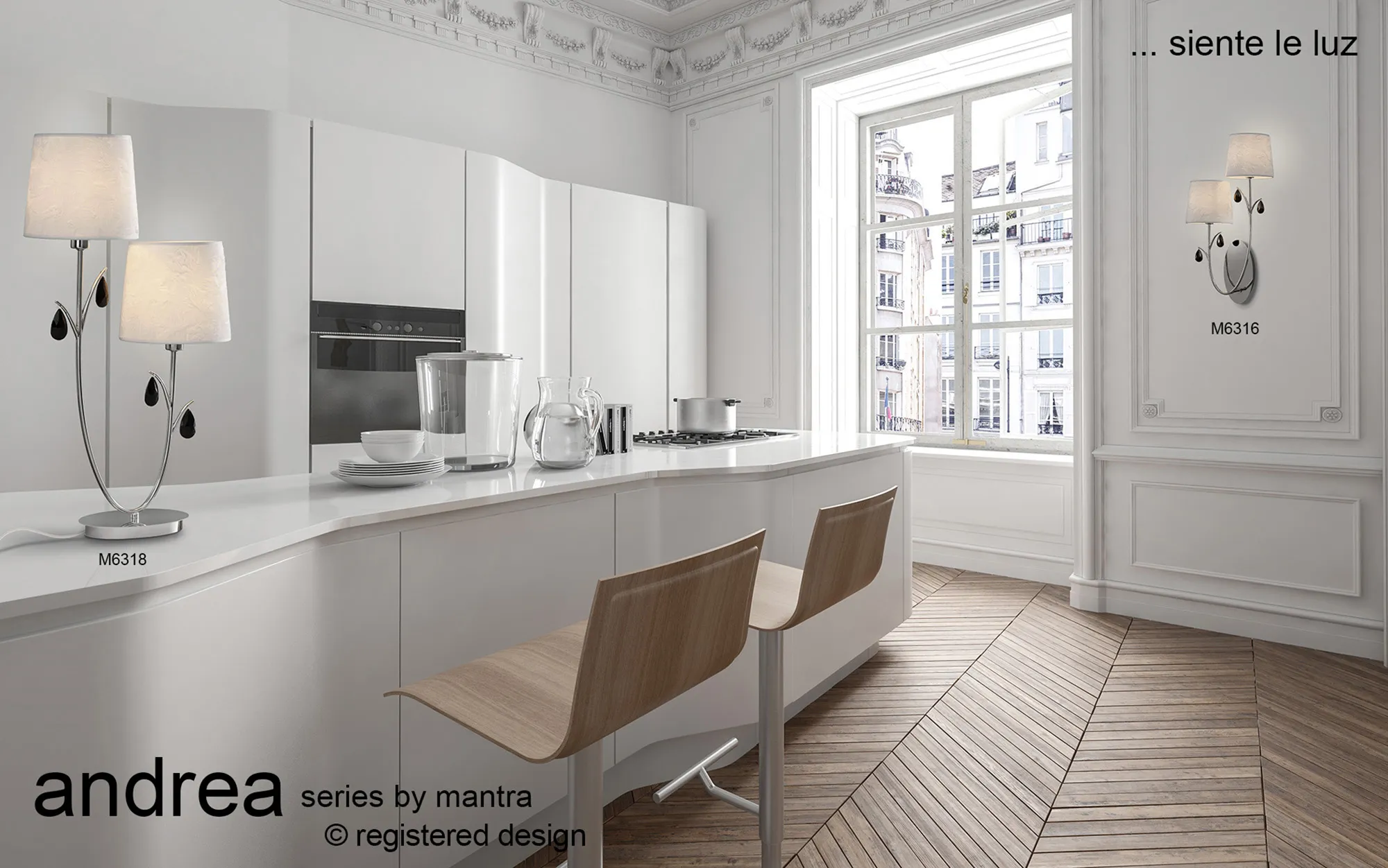 Andrea Polished Chrome Wall Lights Mantra Armed Wall Lights